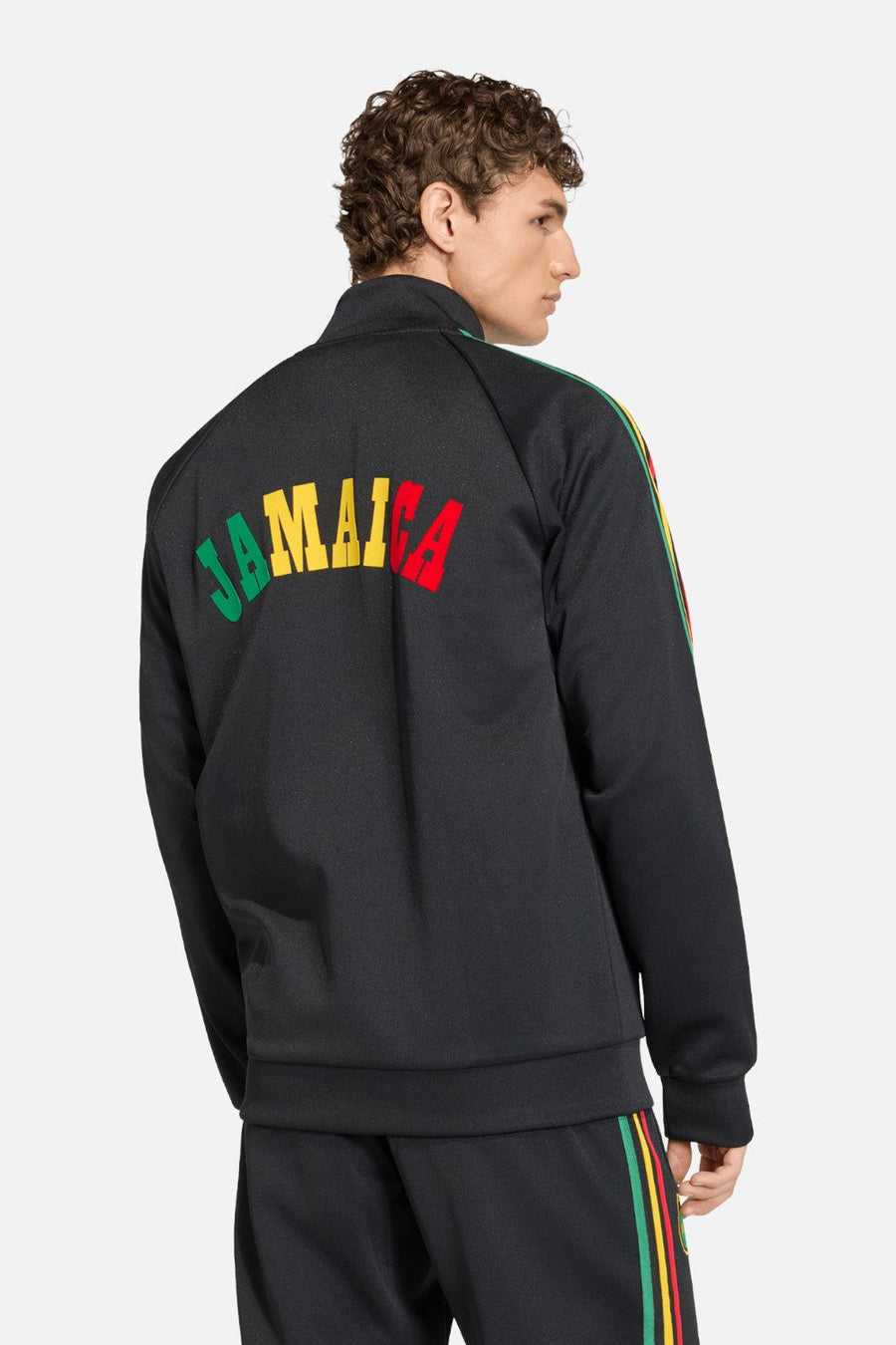 Adidas Jamaica x Bob Marley Originals Track Jacket in Black – back view