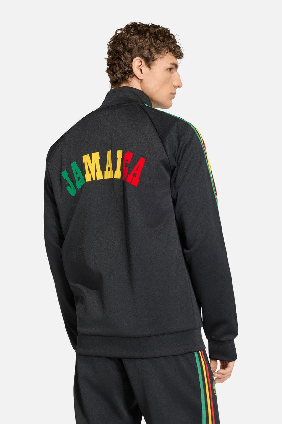 Adidas Jamaica x Bob Marley Originals Track Jacket in Black – side view