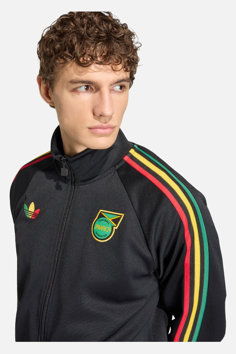 Adidas Jamaica x Bob Marley Originals Track Jacket in Black – side view