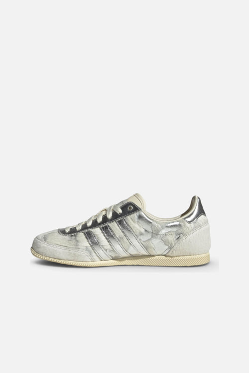 Adidas Japan Women's Sneaker in Cream White & Silver – side view