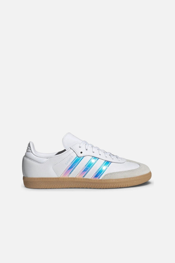 Adidas Kids Samba OG in White & Halo Blue