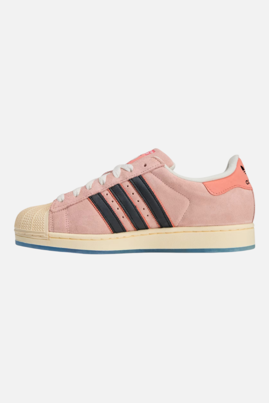 Adidas Limited Addition Patrick Superstar Shoes in Wonder Clay – flat lay