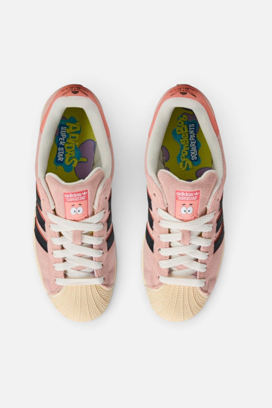 Adidas Limited Addition Patrick Superstar Shoes in Wonder Clay – top view