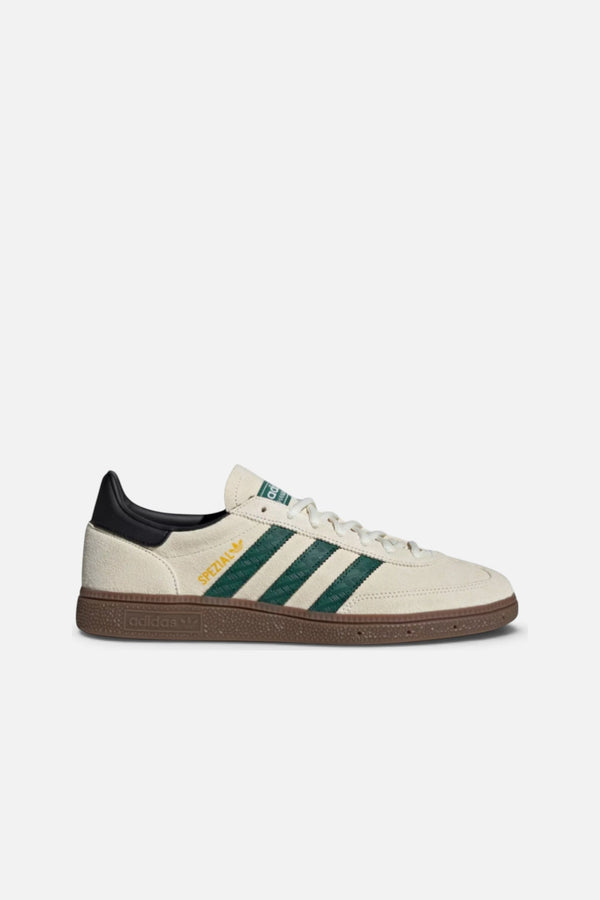 Adidas Men's Handball Spezial in Off White and Collegiate Green