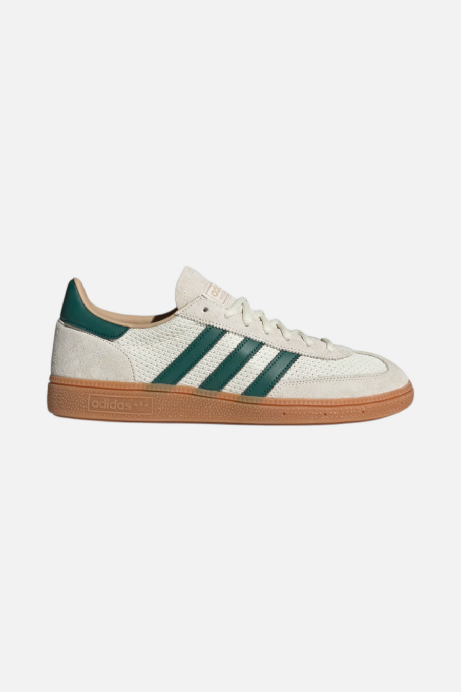 Adidas Men's Handball Spezial Sneaker in Off White and Green – front view