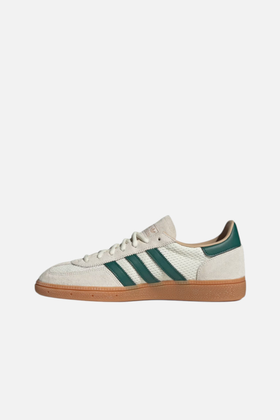 Adidas Men's Handball Spezial Sneaker in Off White and Green – side view