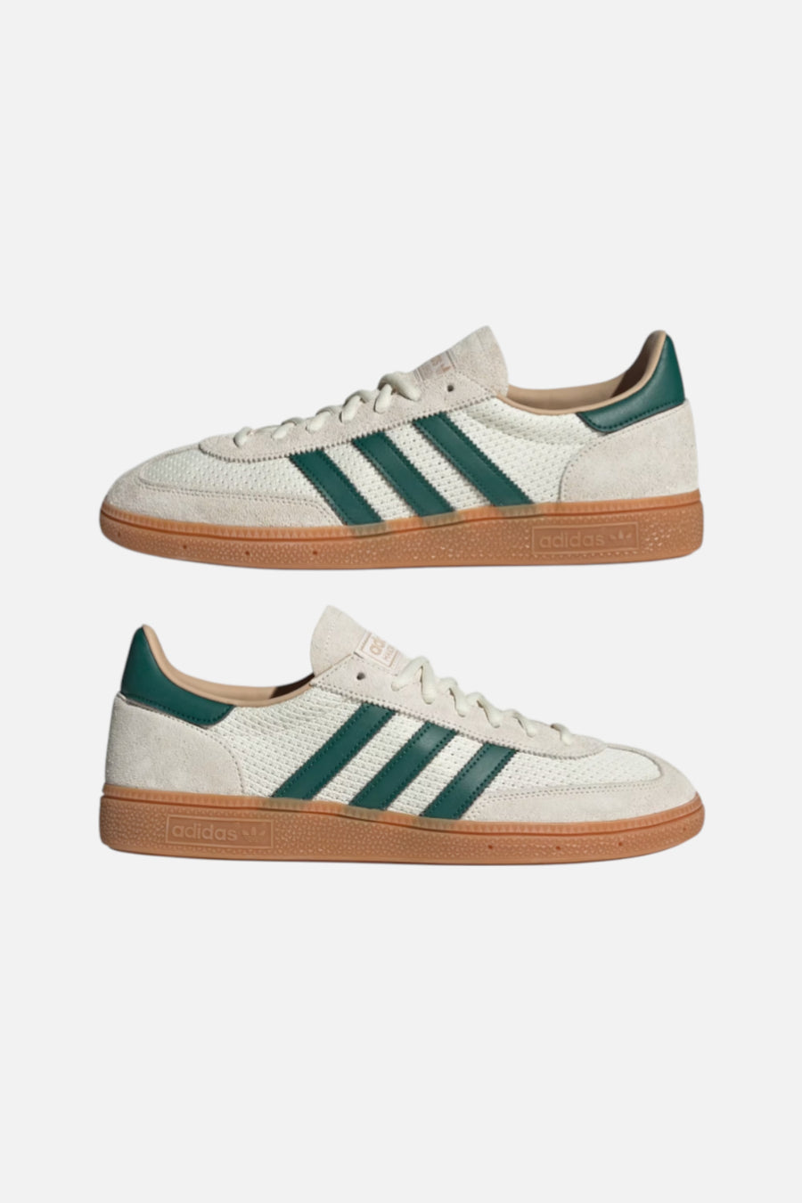 Adidas Men's Handball Spezial Sneaker in Off White and Green – side view