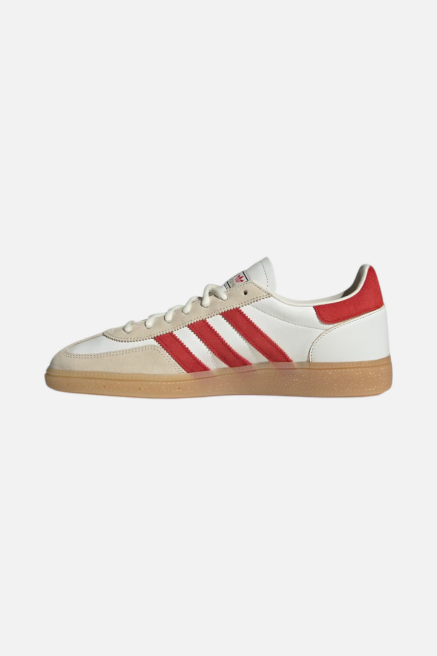 Adidas Men's Handball Spezial Sneaker in White & Better Scarlet – detail