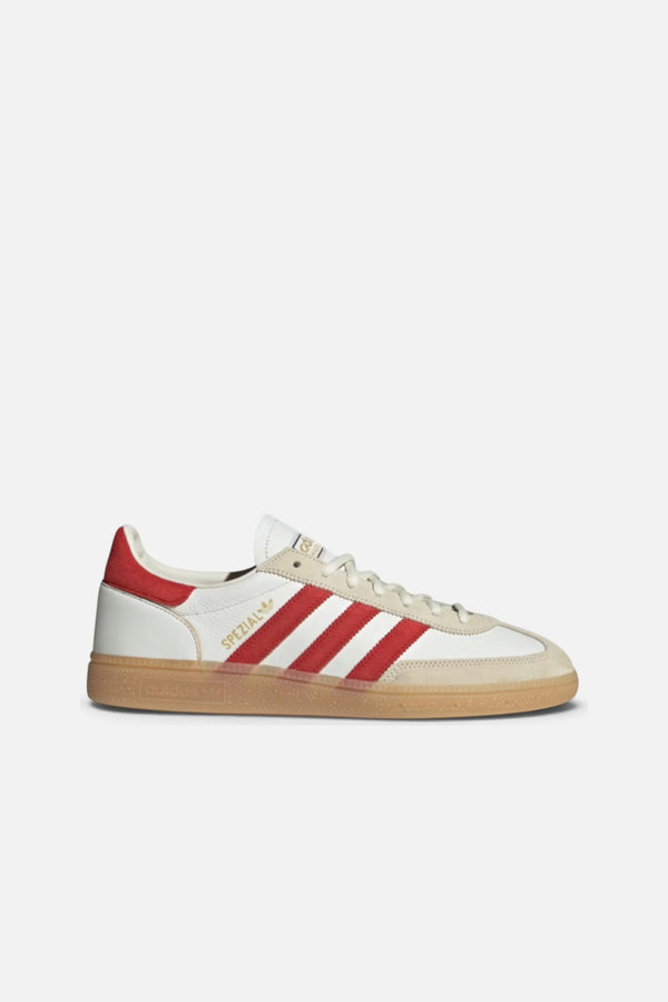 Adidas Men's Handball Spezial Sneaker in White & Better Scarlet