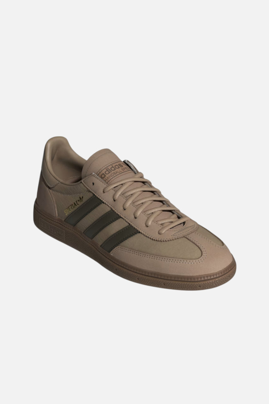 Adidas Men's Handball Spezial Trace Khaki & Cargo Brown – three-quarter view
