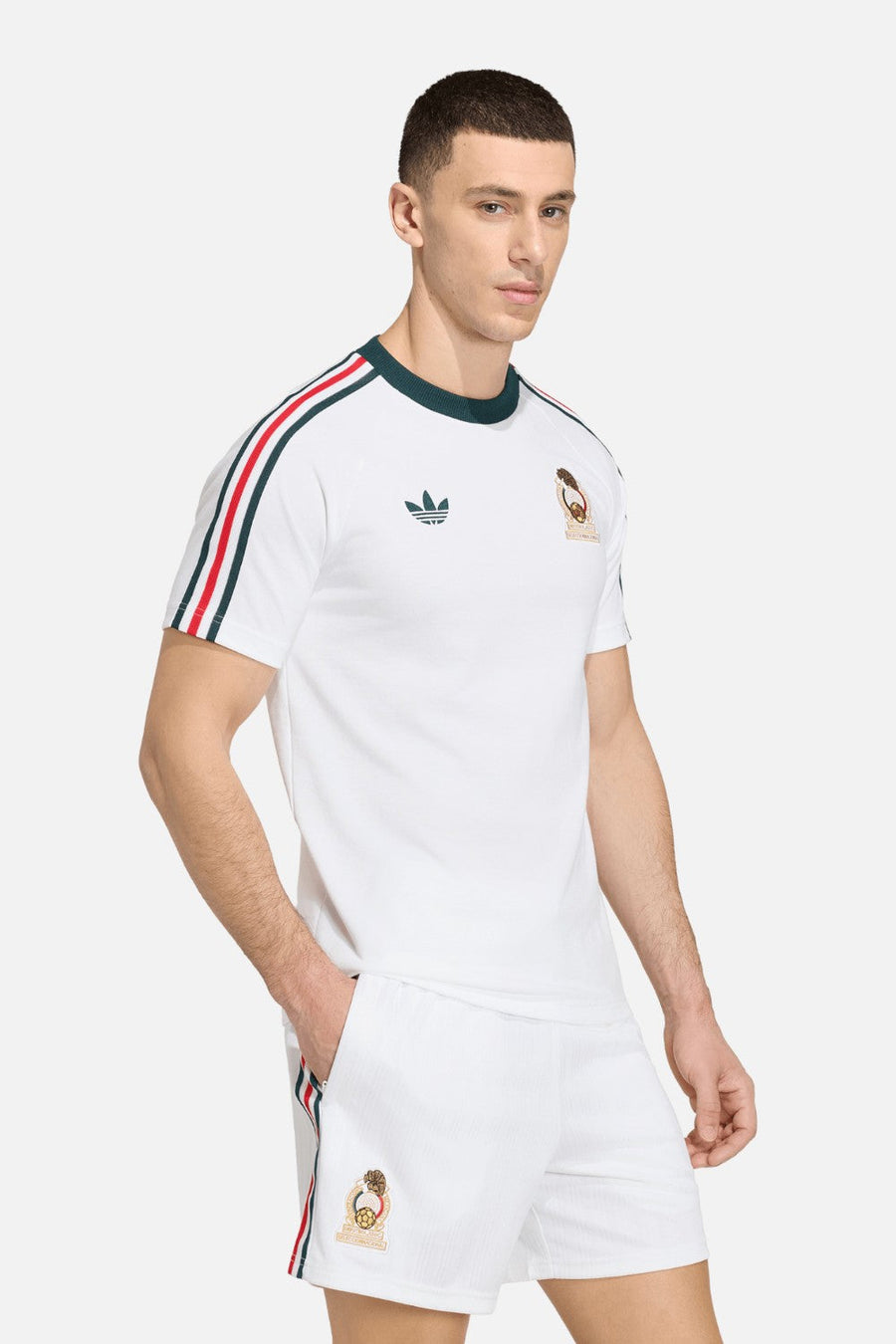 Adidas Mexico Originals T-Shirt in White worn by model — front