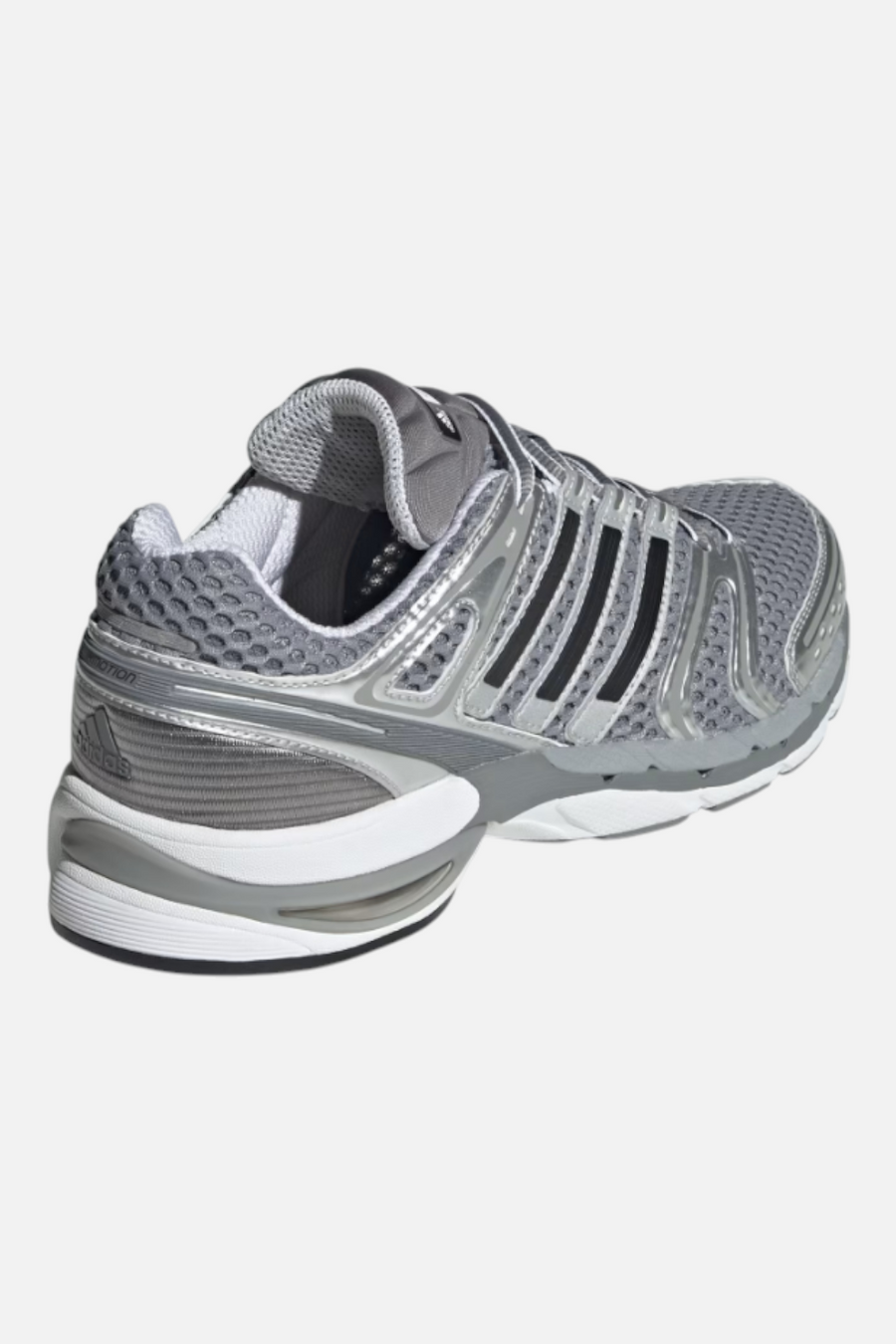Adidas Mne's Adistar Control 5 Shoes in Grey Three/Core Black/Silver Metallic – back view