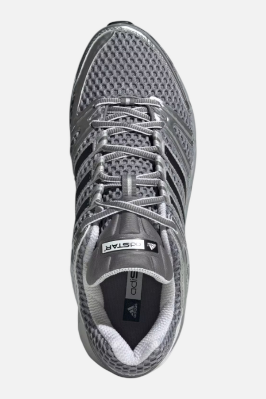 Adidas Mne's Adistar Control 5 Shoes in Grey Three/Core Black/Silver Metallic – detail