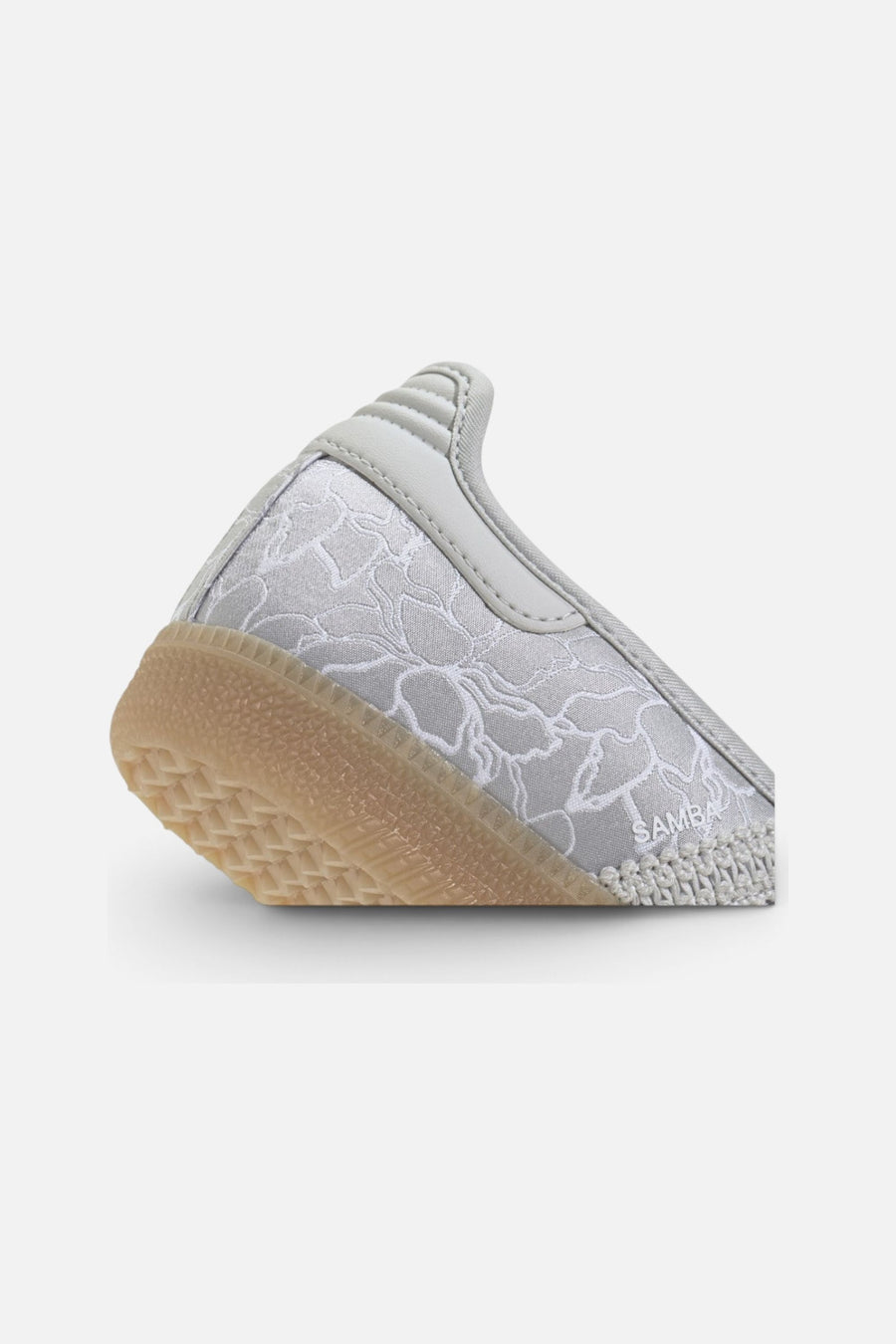 Adidas Samba Jane Sneaker in Silver Metallic, Grey One, and Gum – side view