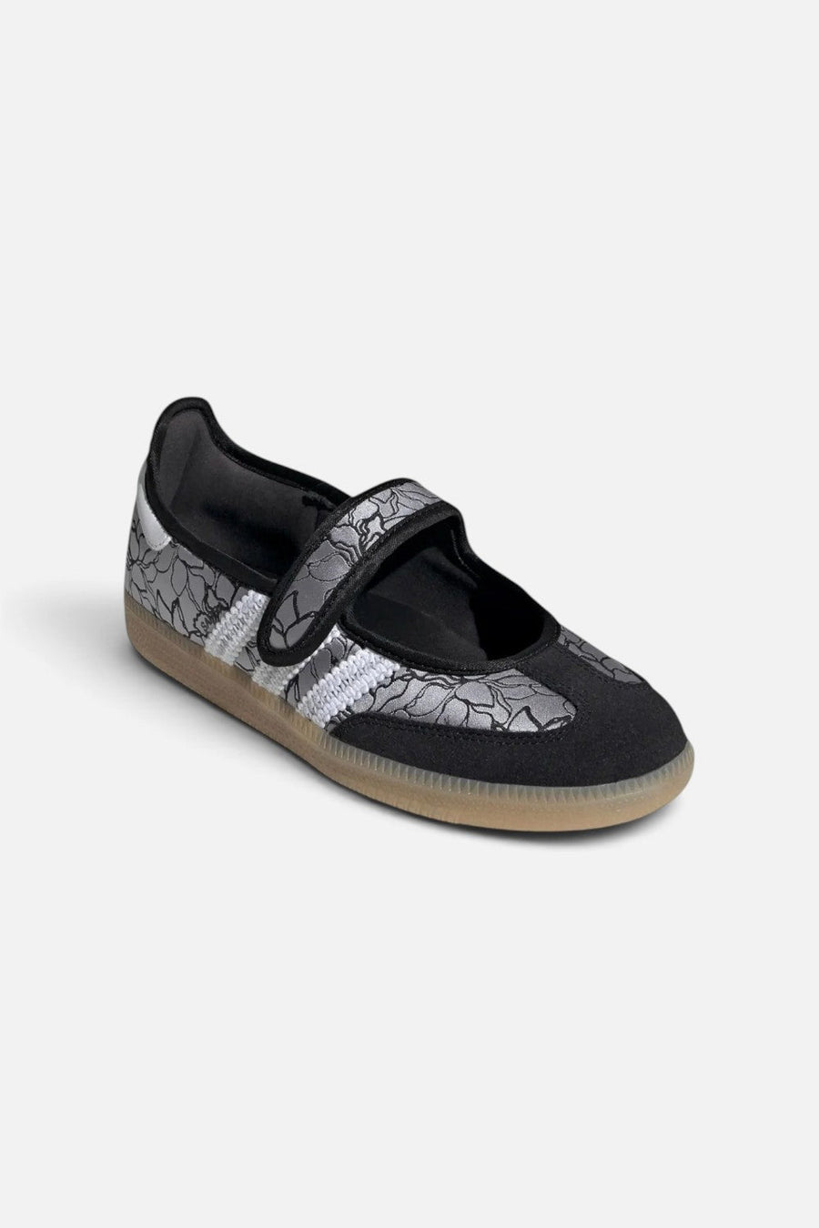 Adidas Samba Jane Sneaker with Core Black, Cloud White, and Gum – front view