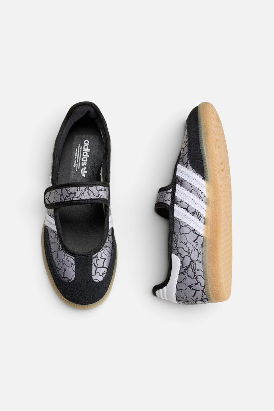 Adidas Samba Jane Sneaker with Core Black, Cloud White, and Gum – side view