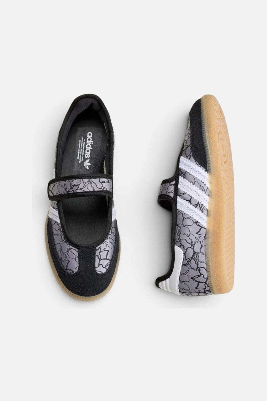 Adidas Samba Jane Sneaker with Core Black, Cloud White, and Gum – side view