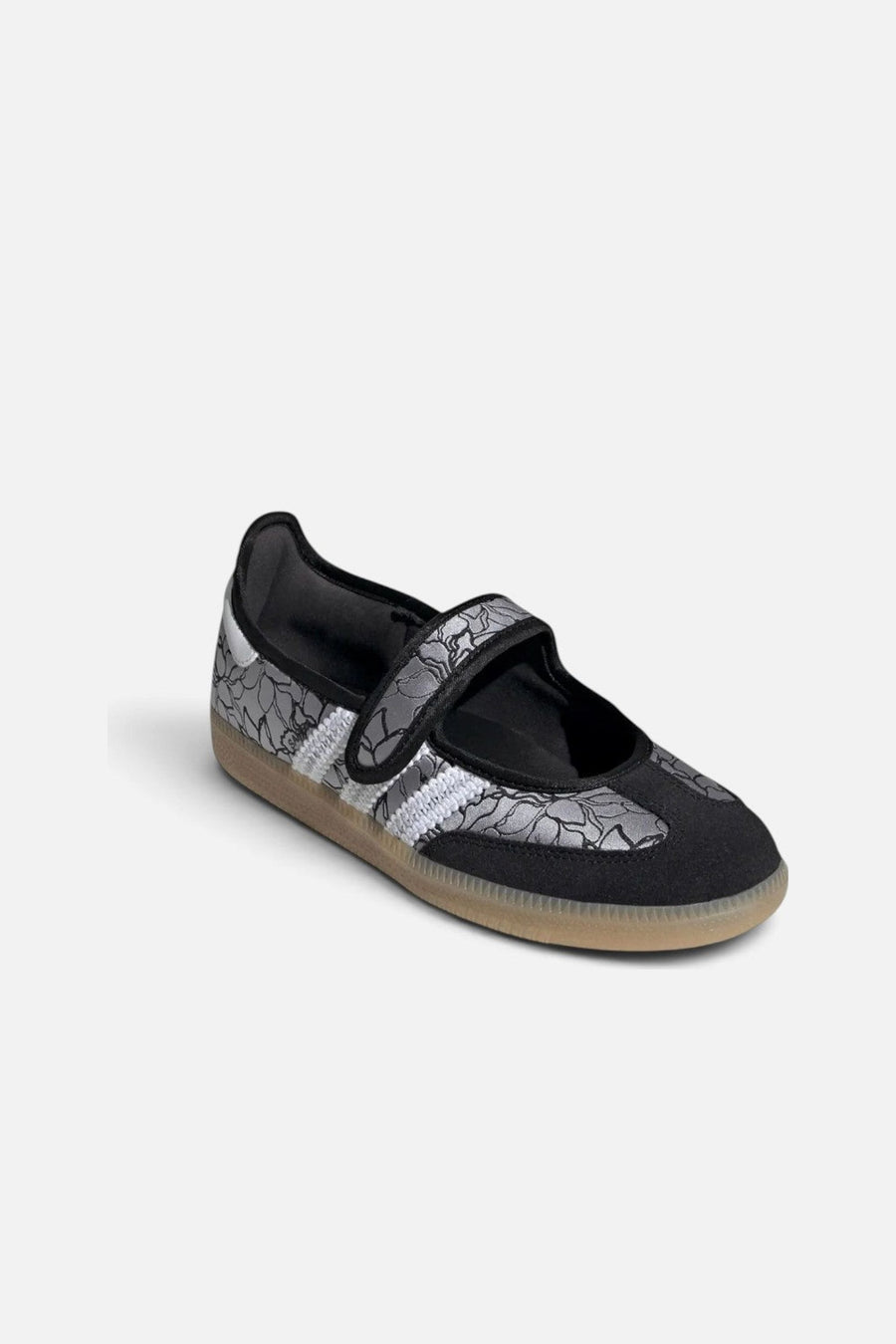 Adidas Samba Jane Sneaker with Core Black, Cloud White, and Gum – side view