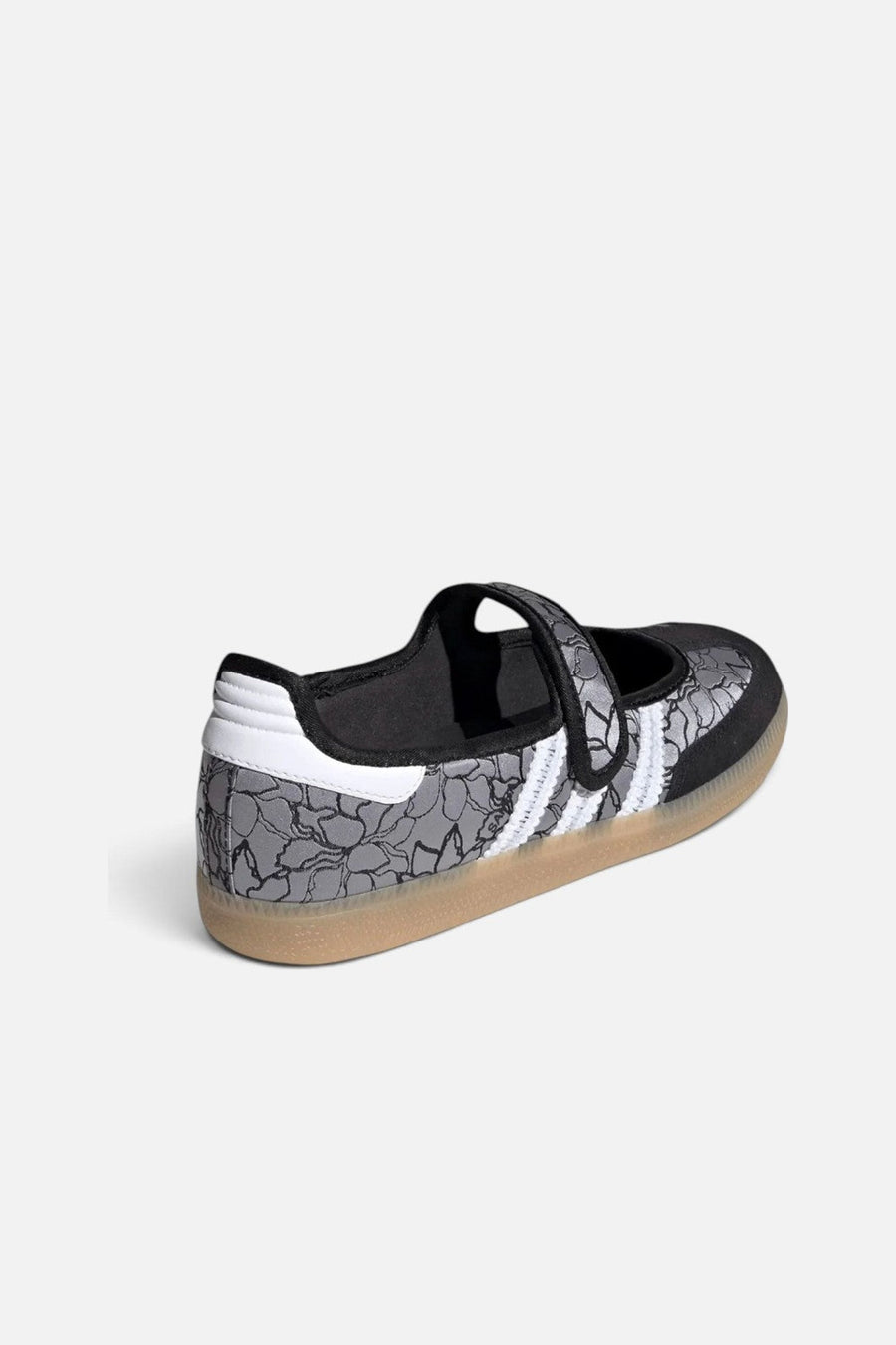 Adidas Samba Jane Sneaker with Core Black, Cloud White, and Gum – side view
