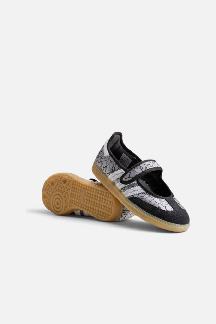 Adidas Samba Jane Sneaker with Core Black, Cloud White, and Gum – side view