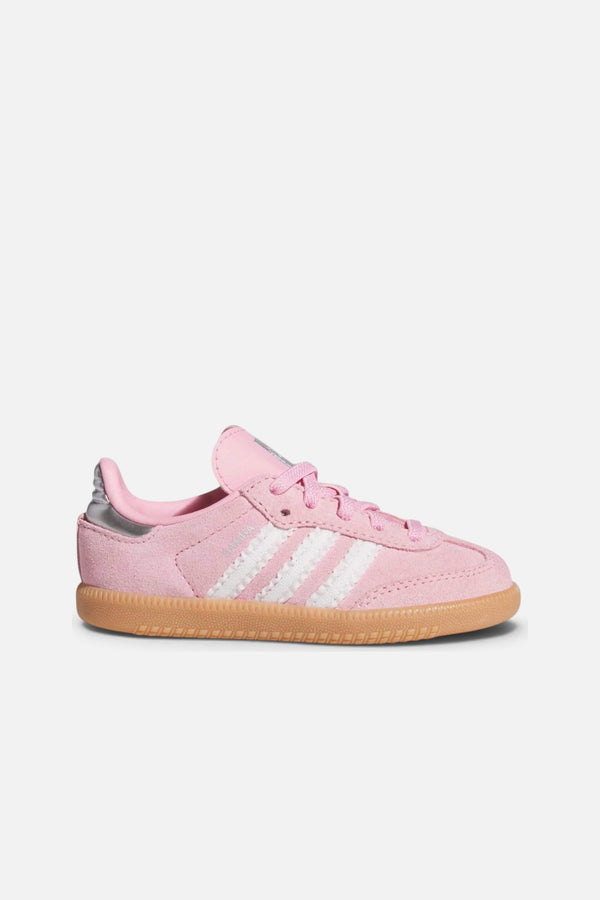 Adidas Samba OG Baby/Toddler Comfort Closure Elastic Lace Sneaker in Light Pink