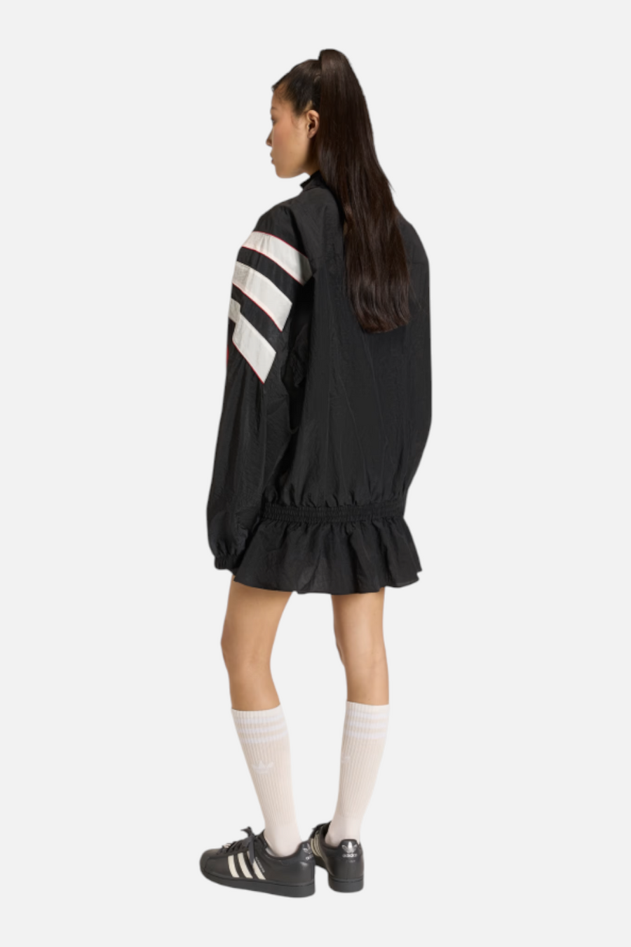 Adidas Santiago Woven Track Top in Black – back view