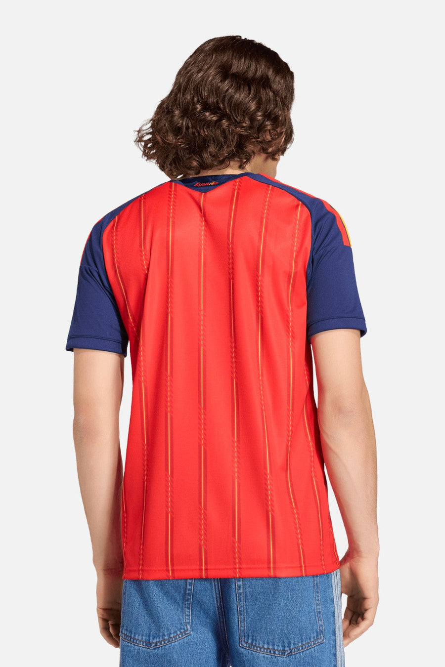 Adidas Spain 26 Home Jersey in Vivid Red – side view