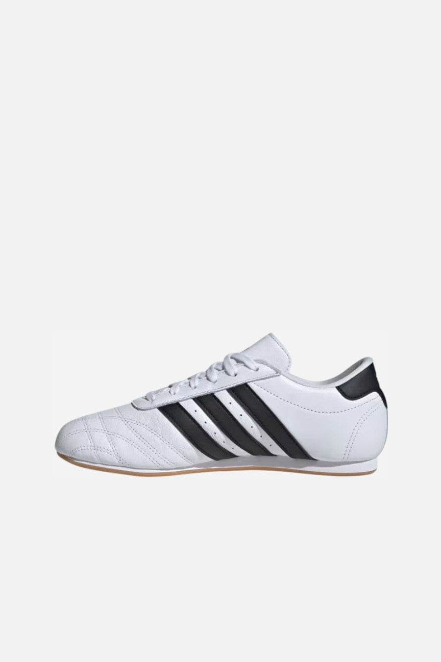 Adidas Taekwondo Lace Shoes in White, Black & Gum – side view