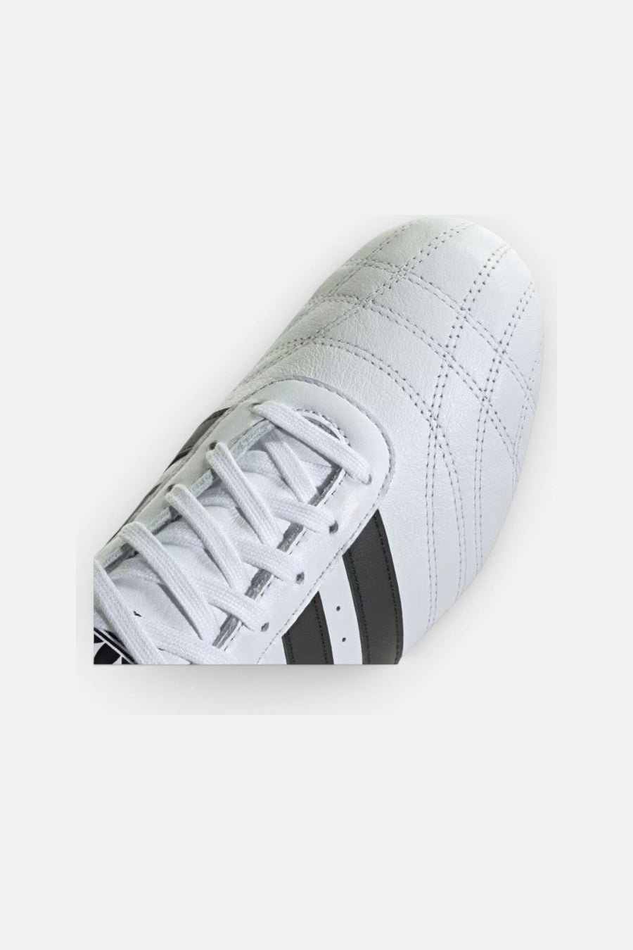 Adidas Taekwondo Lace Shoes in White, Black & Gum – side view