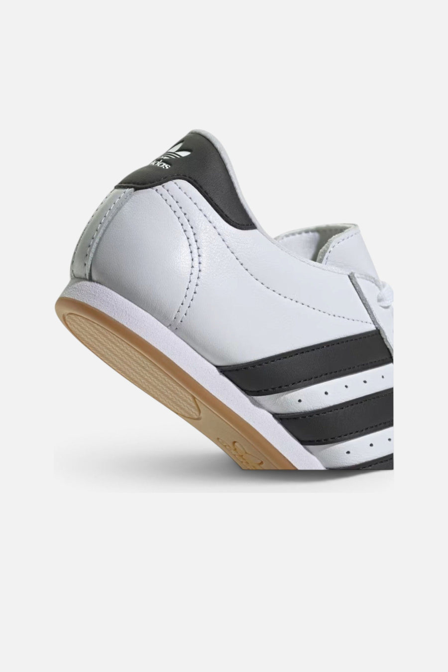 Adidas Taekwondo Lace Shoes in White, Black & Gum – side view