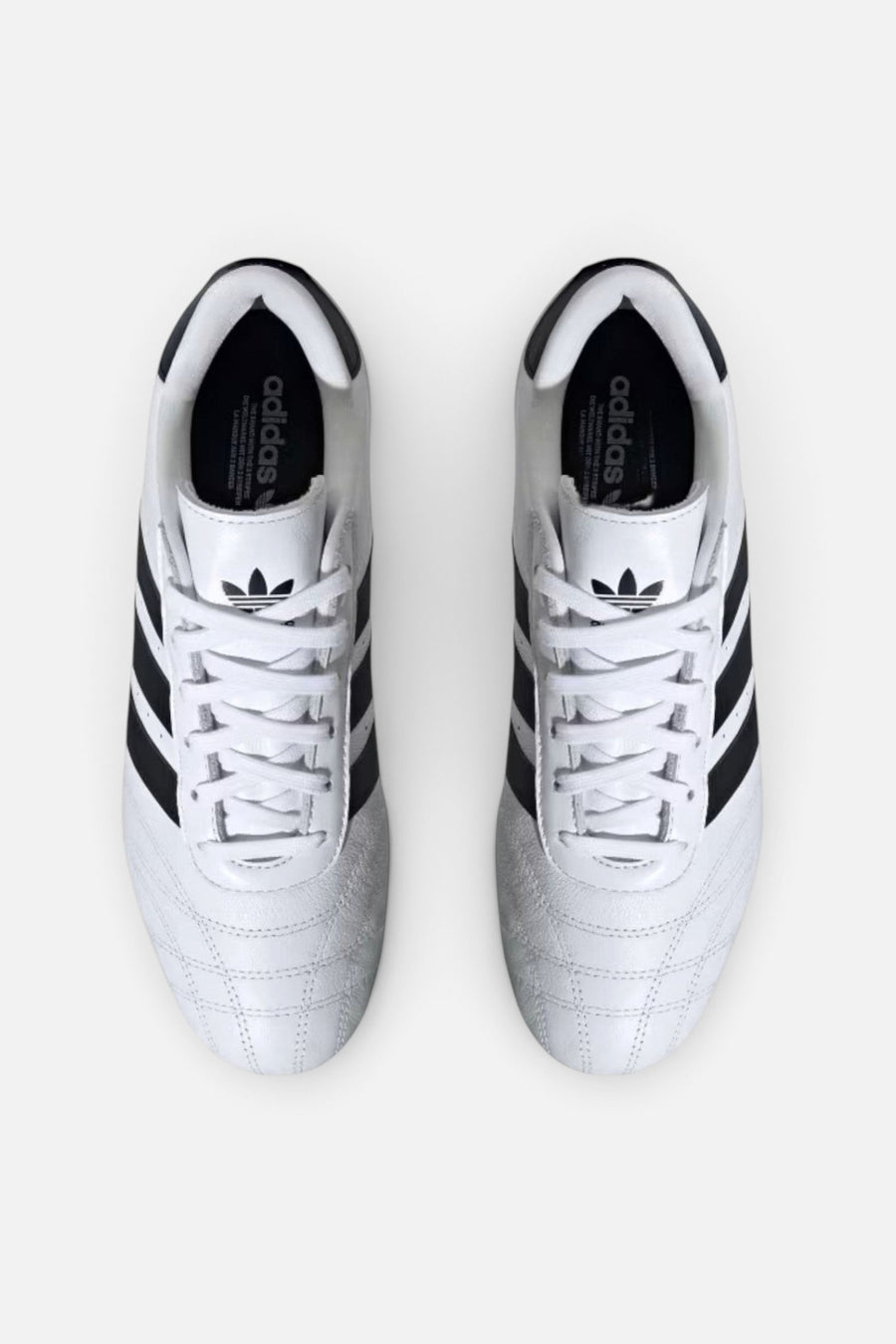 Adidas Taekwondo Lace Shoes in White, Black & Gum – side view