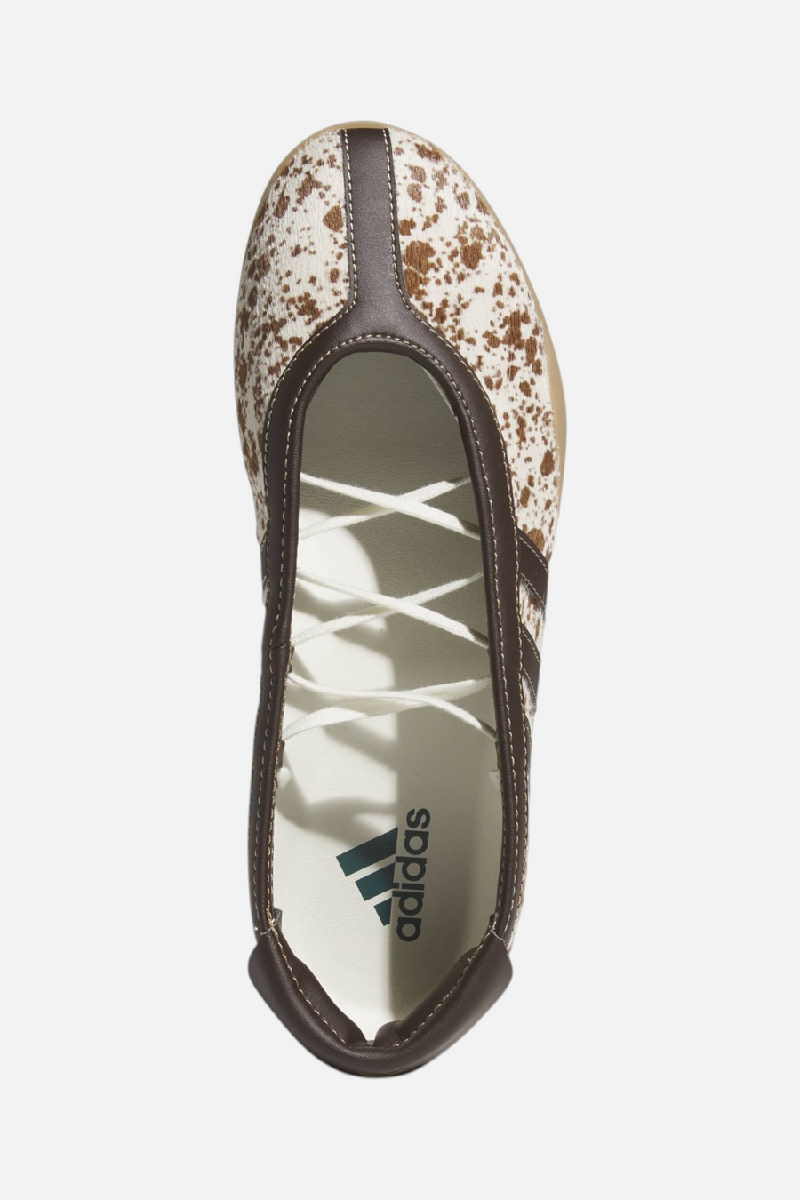 Adidas Taekwondo Mei Ballet in Off White & Dark Brown – side view