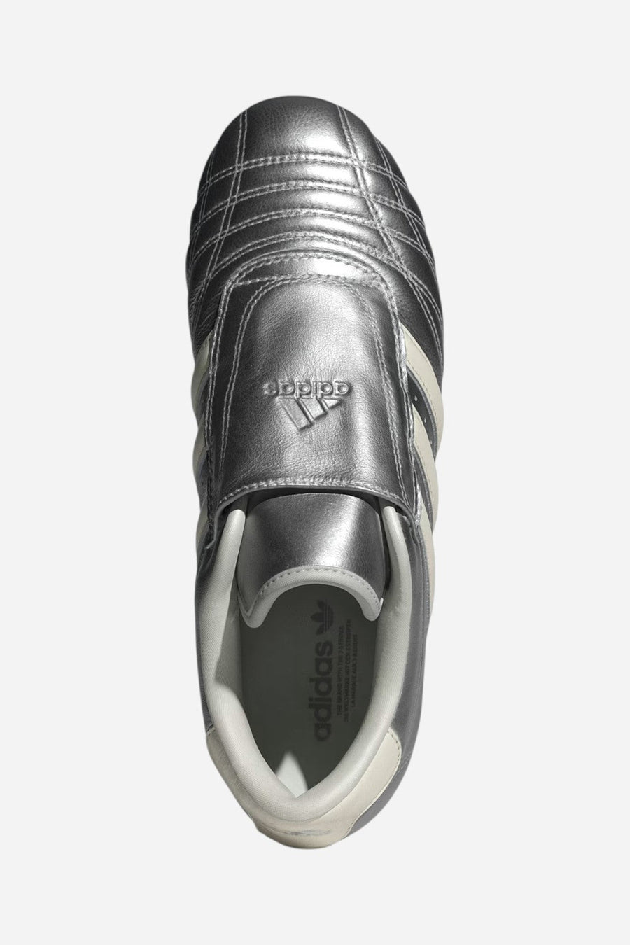 Adidas Taekwondo Shoes in Silver Metallic / Off White / Gum – back view