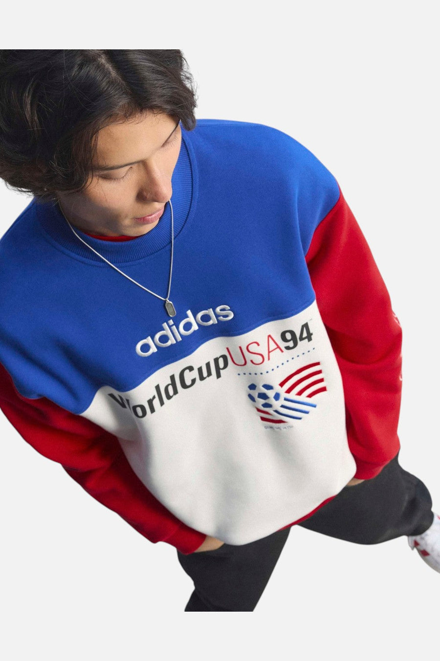 Adidas USA 94 Graphic Sweatshirt in Royal Blue & Cloud White – alternate