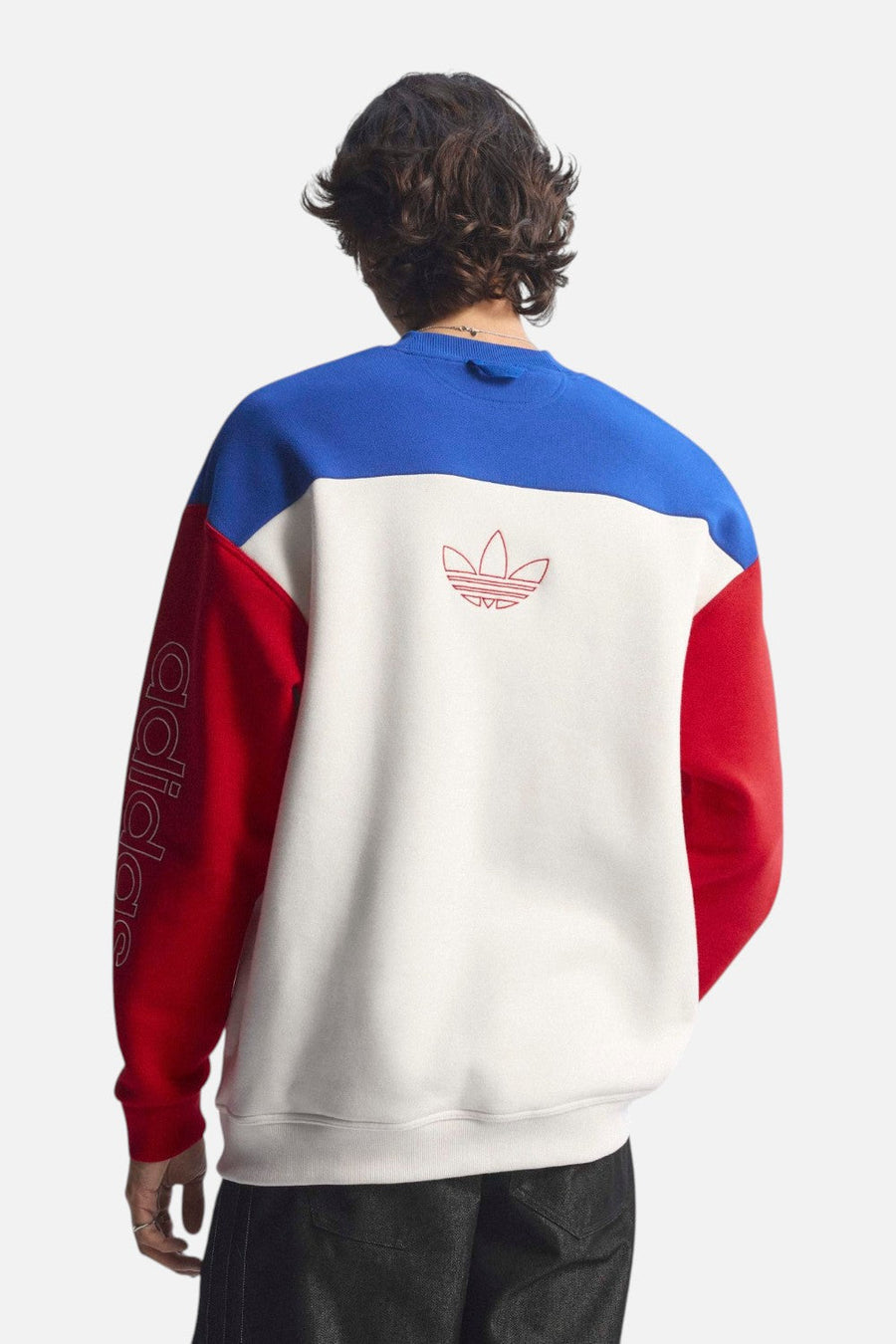 Adidas USA 94 Graphic Sweatshirt in Royal Blue & Cloud White – side view