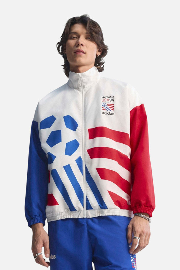 Adidas USA 94 Graphic Woven Track Jacket in Cloud White