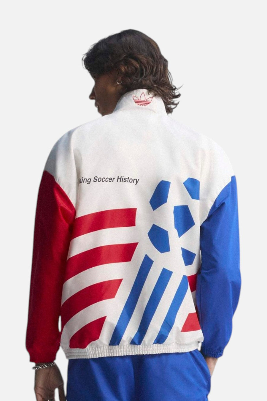 Adidas USA 94 Graphic Woven Track Jacket in Cloud White – side view