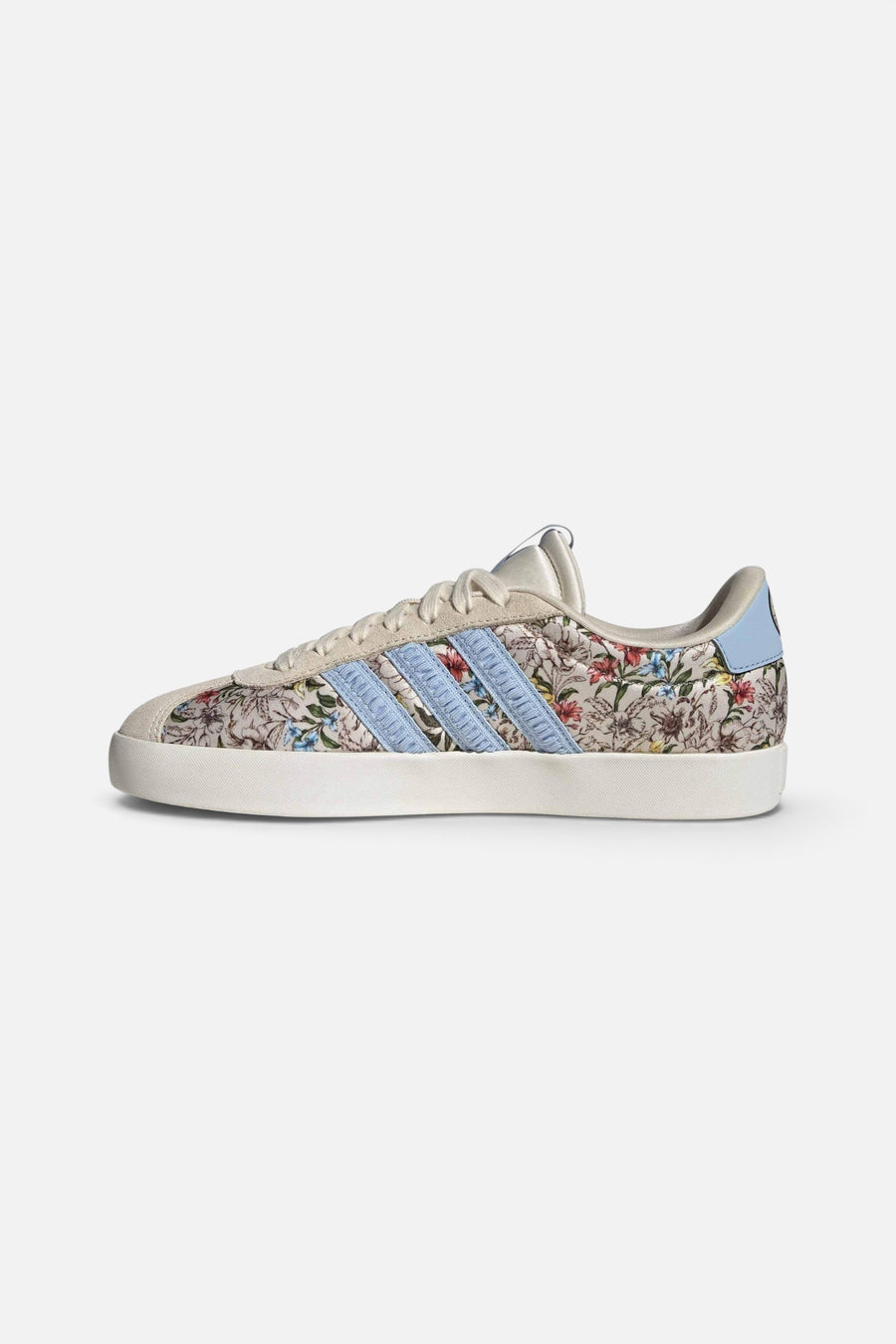 Adidas VL Court 3.0 Sneaker in Ecru Tint, Clear Sky, and Off White – side-2 view
