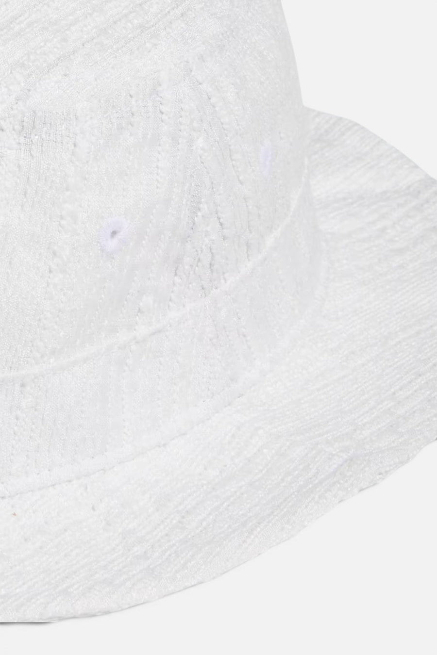 Adidas Women's Boucle Bucket Hat in White – detail