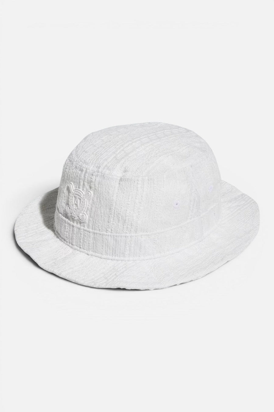 Adidas Women's Boucle Bucket Hat in White – front view