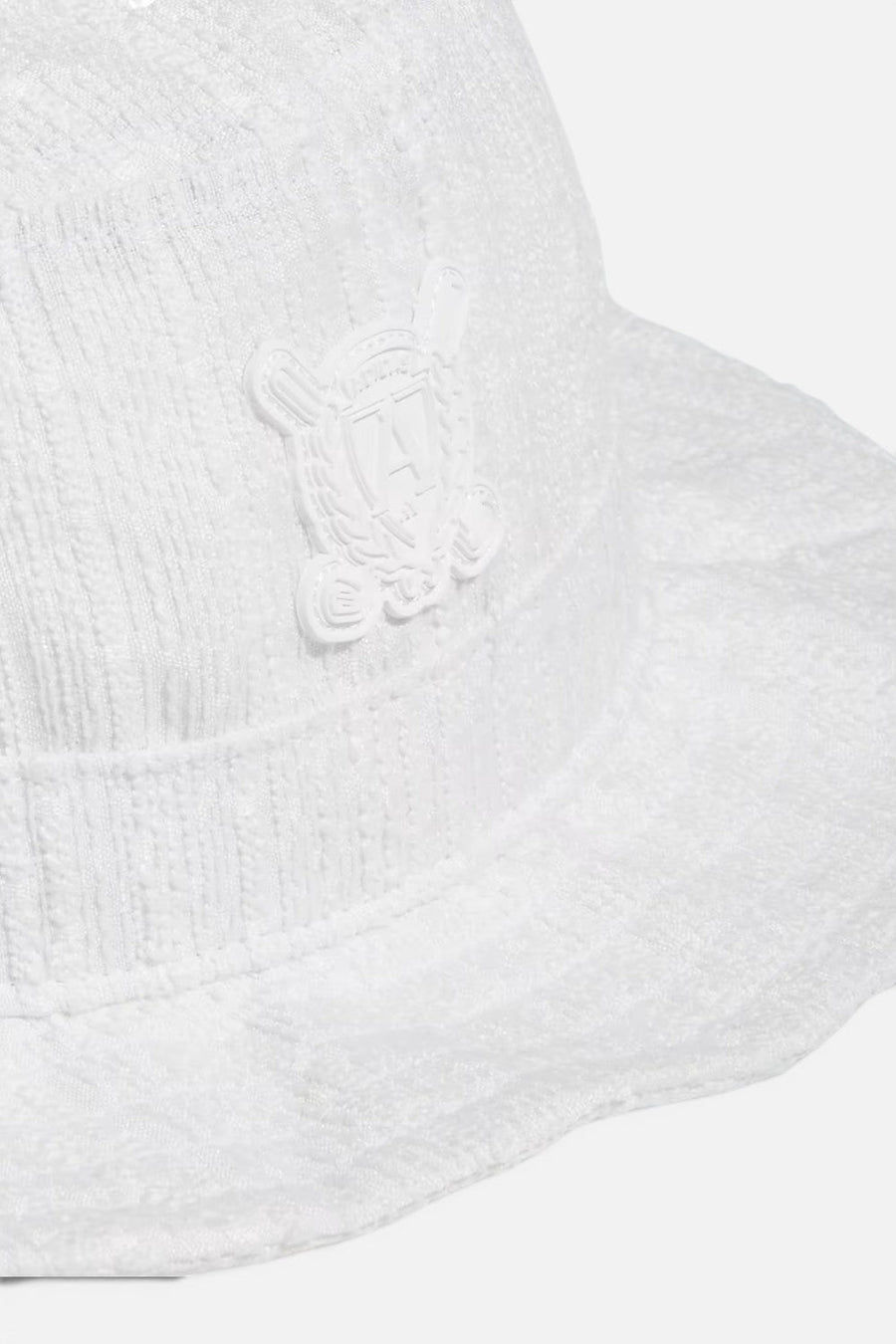 Adidas Women's Boucle Bucket Hat in White – side view