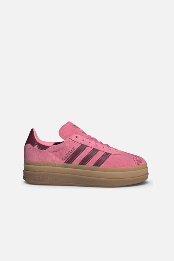 Adidas Women's Gazelle Bold Sneaker in Shadow Red & Pink Spark