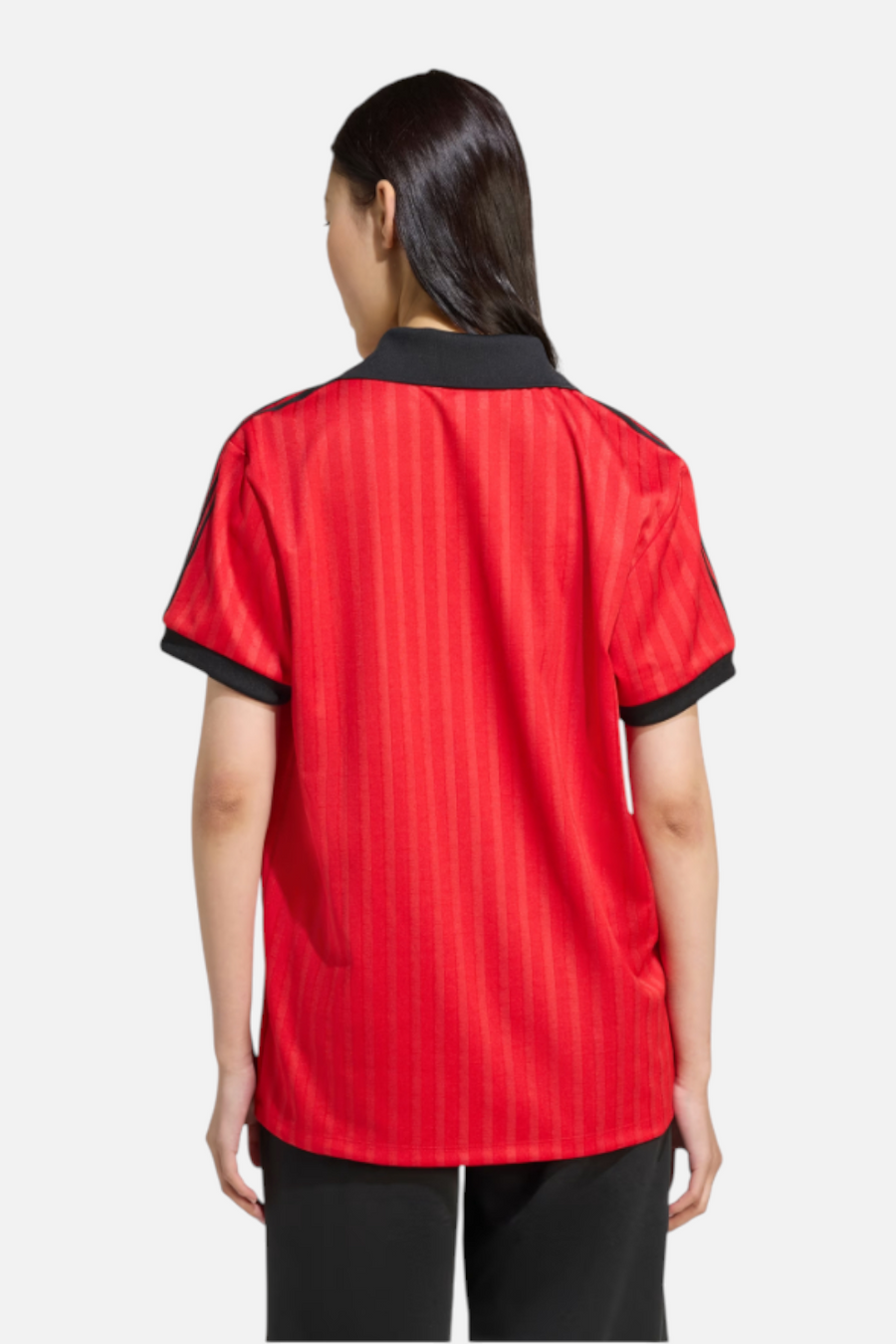 Adidas Women's Graphic Soccer Jersey in Better Scarlet – detail
