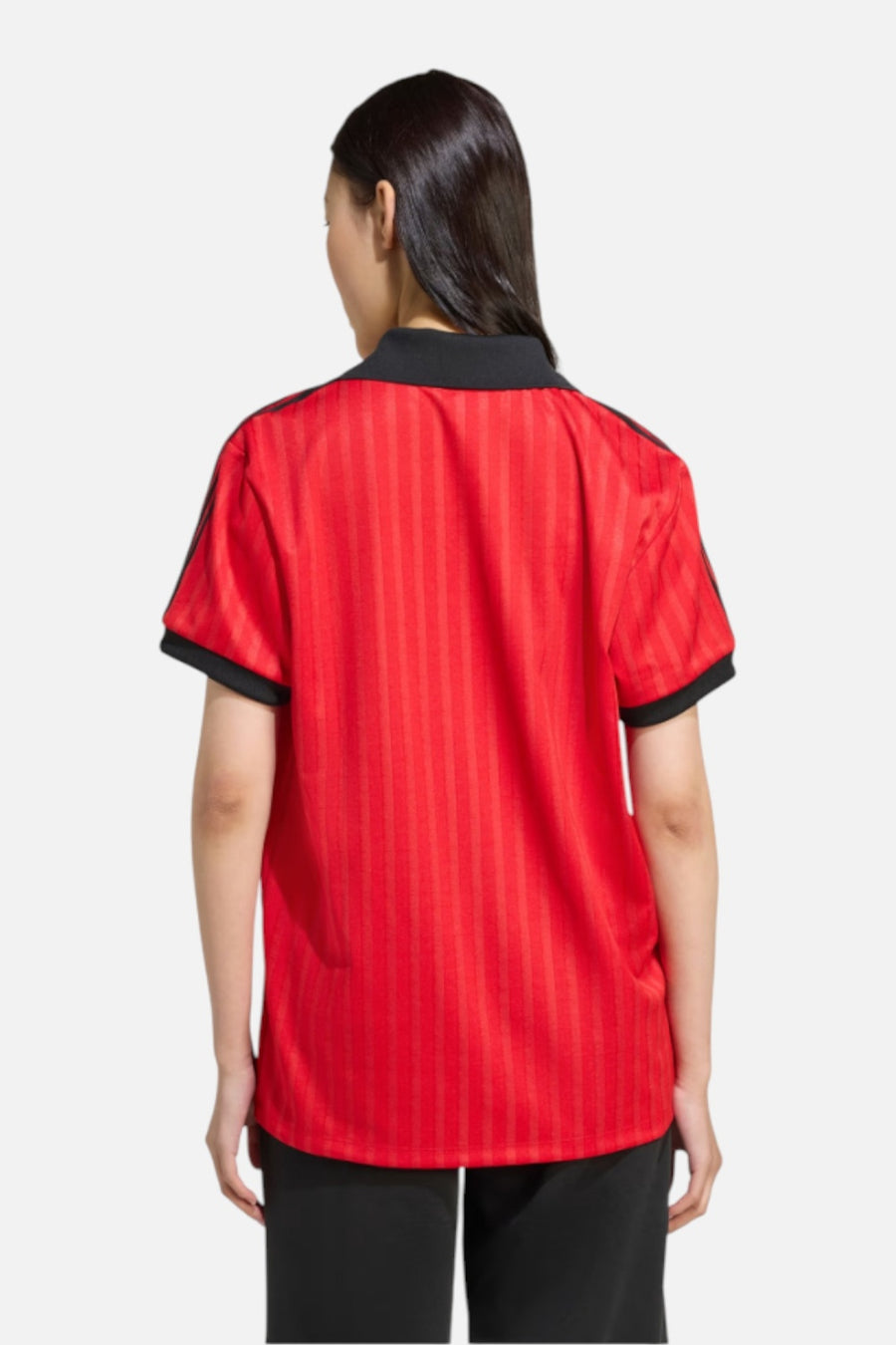 Adidas Women's Graphic Soccer Jersey in Better Scarlet – side view
