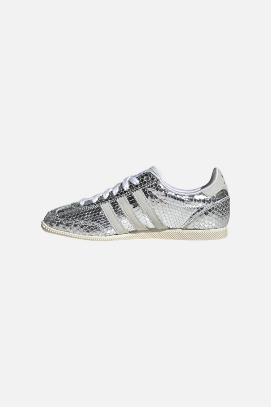 Adidas Women's Japan in Silver Metallic and Cloud White – back view