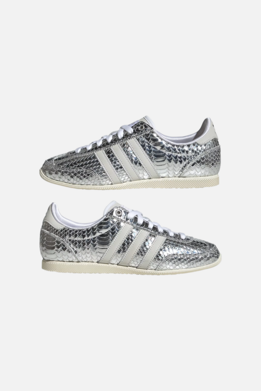 Adidas Women's Japan in Silver Metallic and Cloud White – detail