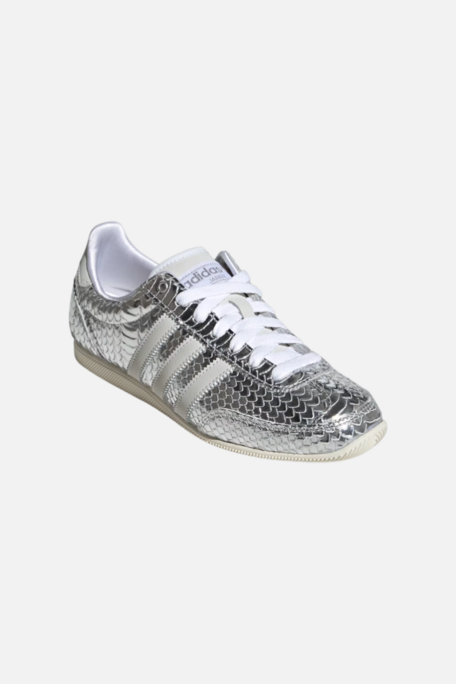Adidas Women's Japan in Silver Metallic and Cloud White – side view