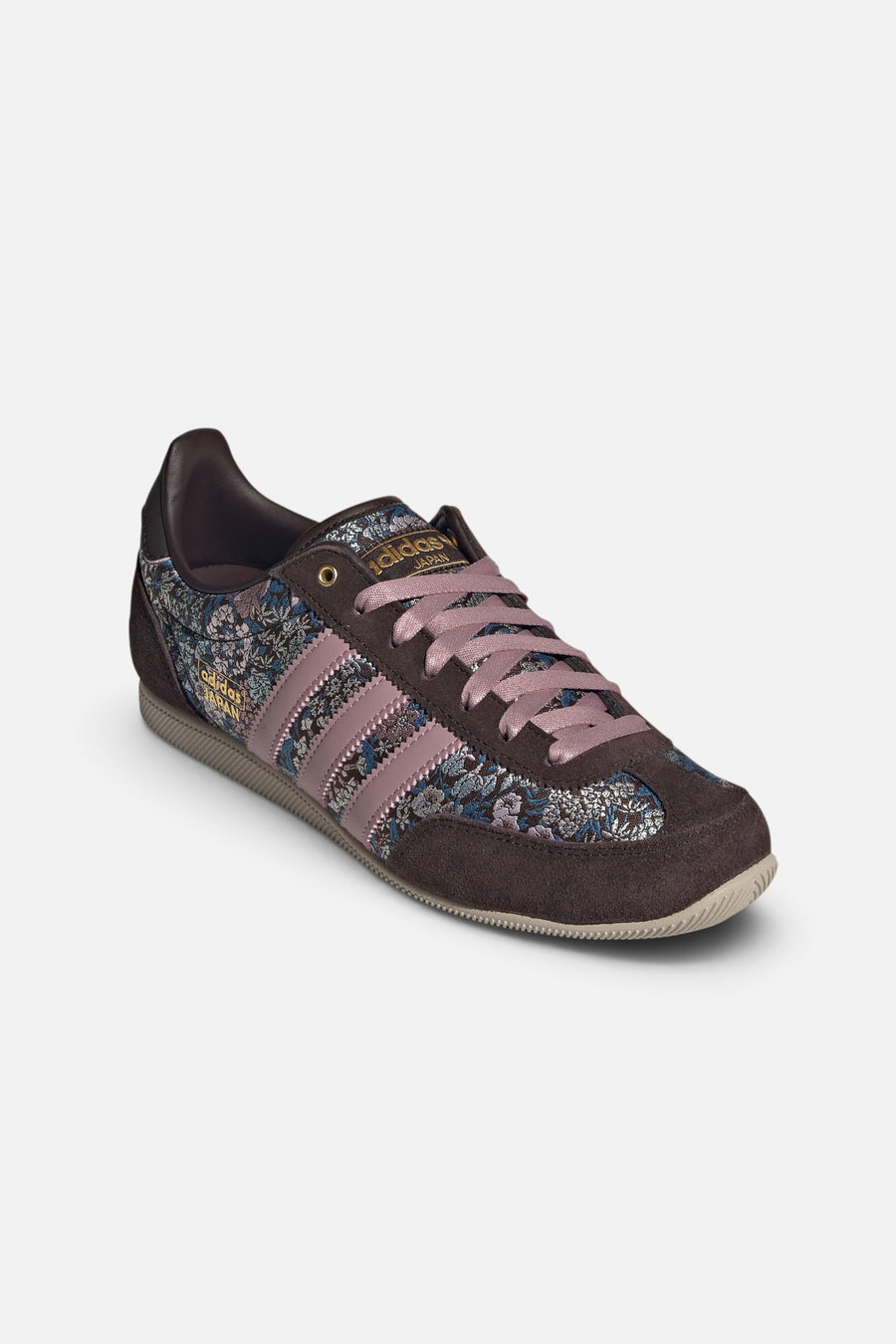 Adidas Women's Japan x Liberty London in Aurora Coffee, Magic Mauve, and Khaki Three – front view