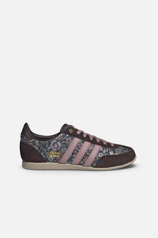 Adidas Women's Japan x Liberty London in Aurora Coffee, Magic Mauve, and Khaki Three