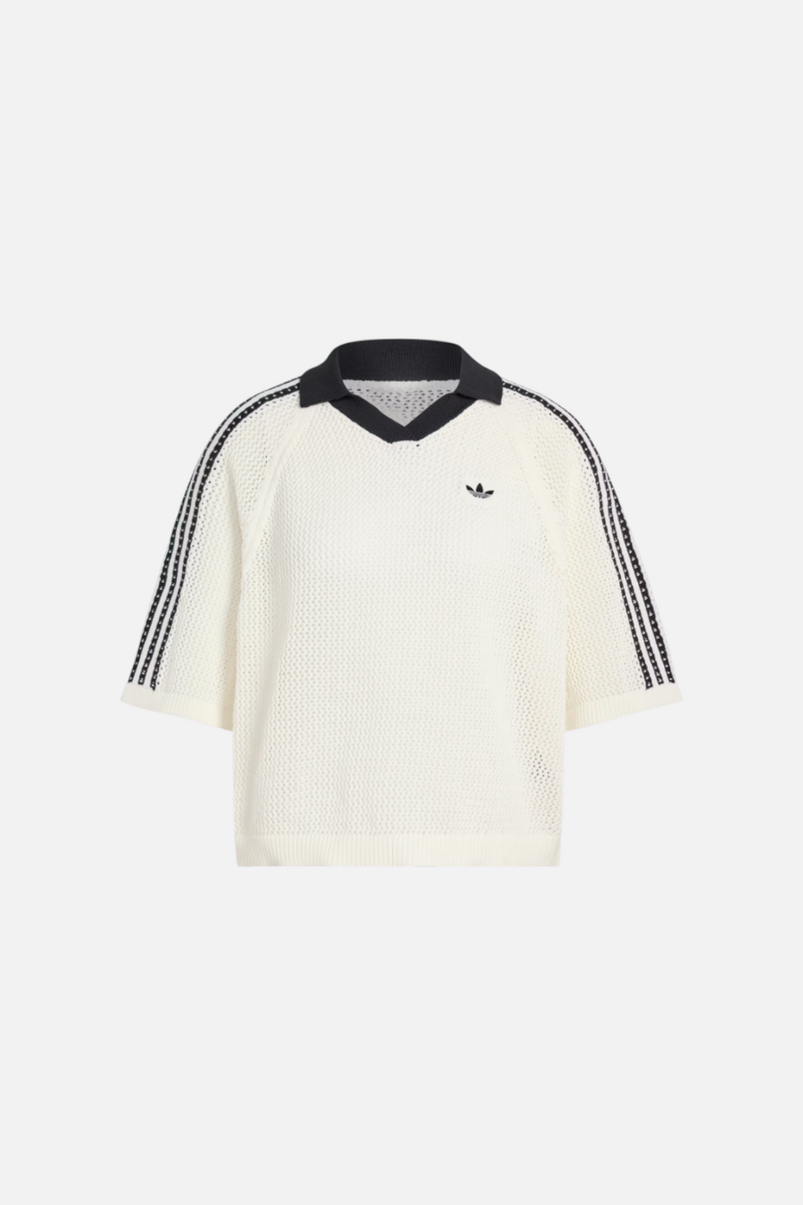 Adidas Women's Knitted Crochet Polo – detail